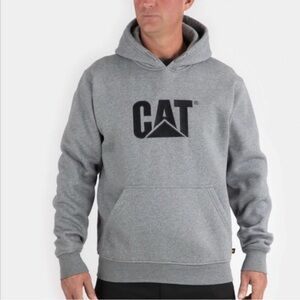 CAT KANGAROO POCKET GRAY HOODIE XL